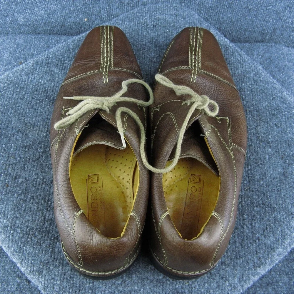 Sandro Moscoloni Men Derby Oxfords Shoes Brown‎ Leather Lace Up Size 10 Medium